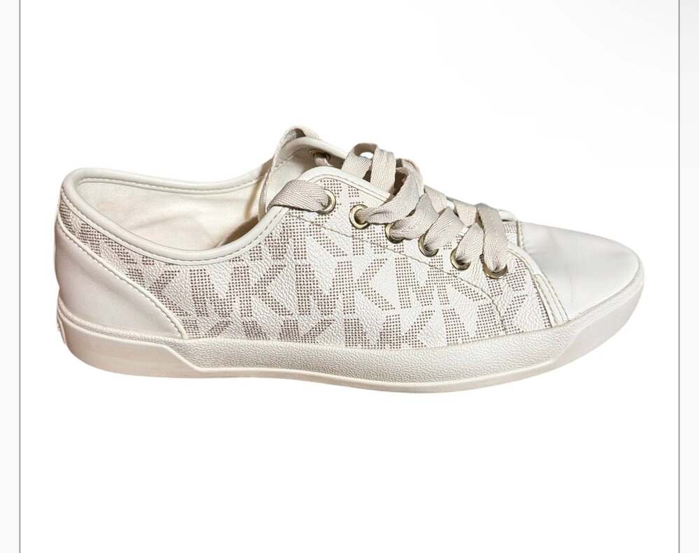 Michael Kors Women's MK Signature Logo City Sneakers in Vanilla